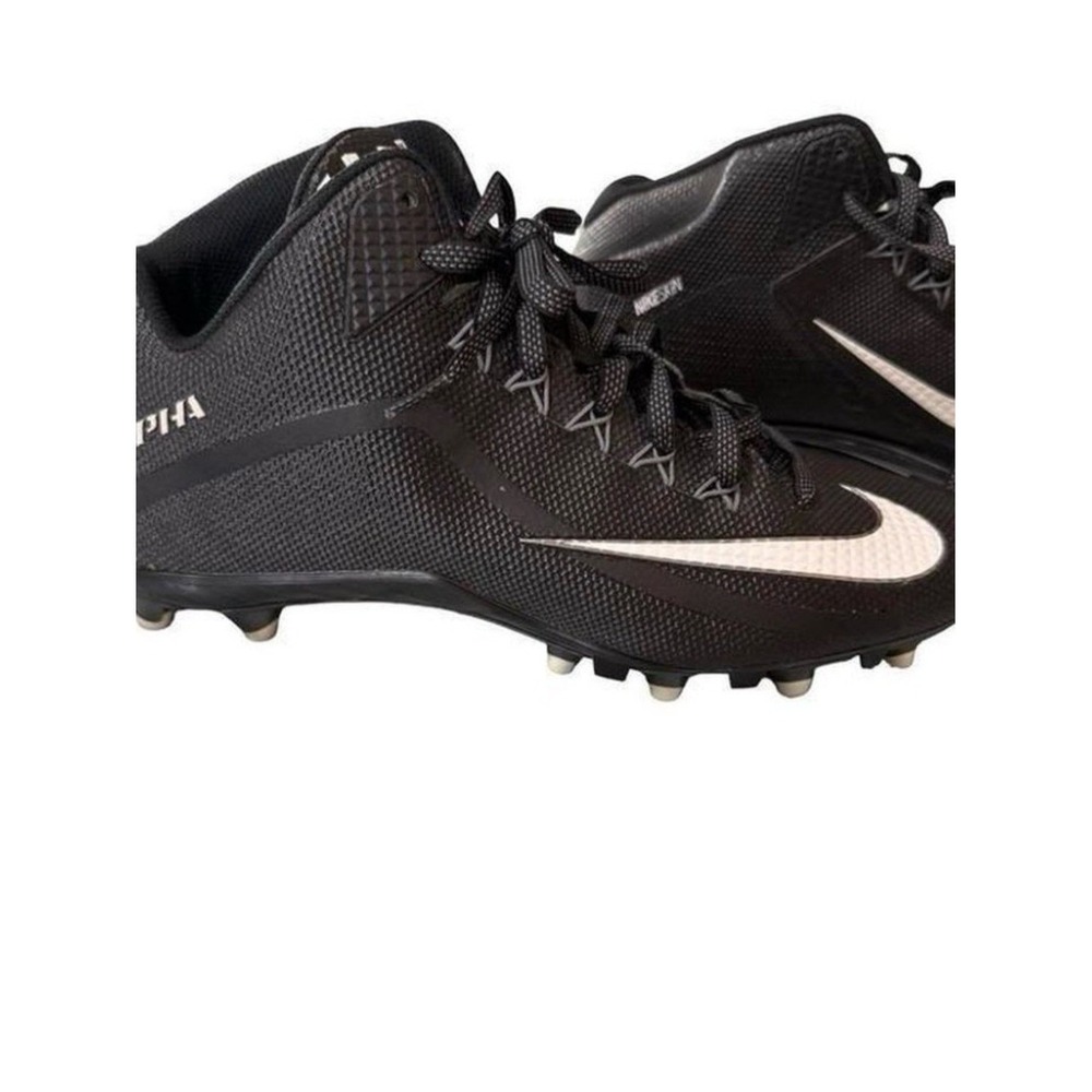 Nike Alpha Pro 2 Mid TD Mens Football Cleats Black 719932-010 Size 13.5